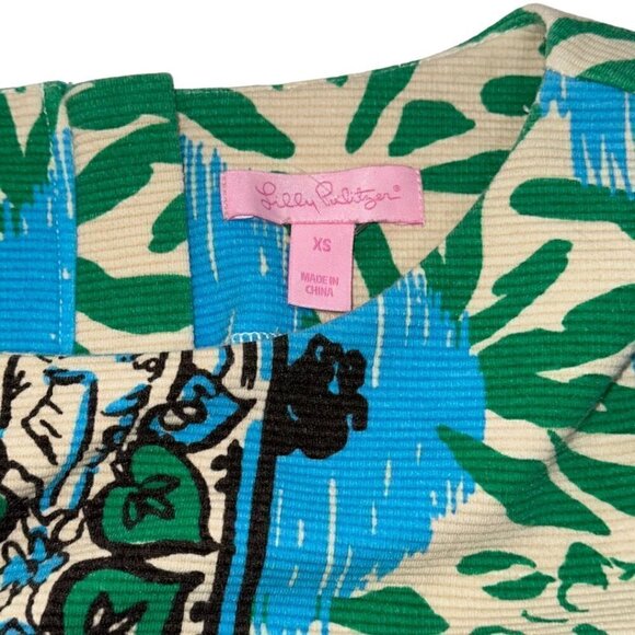 LILLY PULITZER $198 Layton Shift Dress in Sea Oat Ikatty Print Size XS - Picture 8 of 8